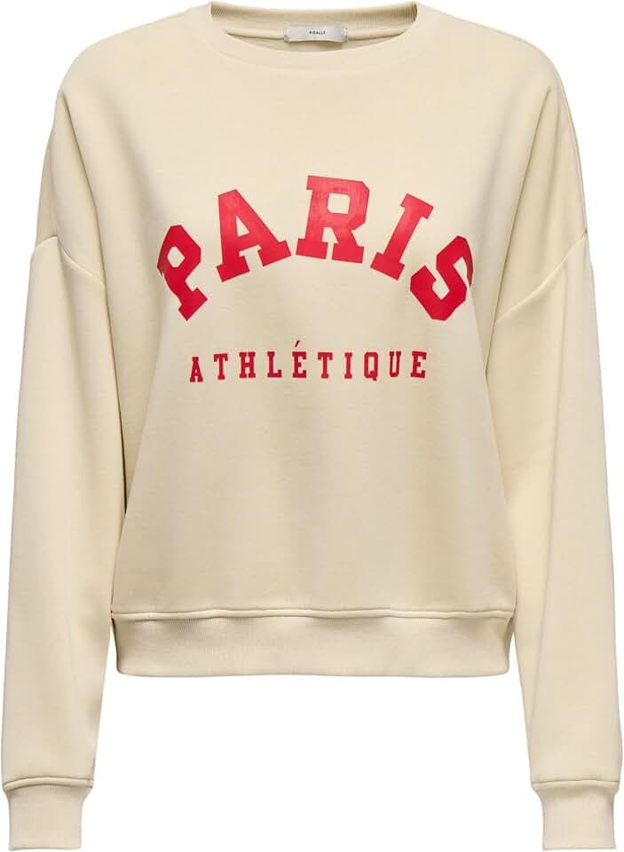 ONLY Damen Onlsweat Life L/S Crew O.Size State Noos Sweatshirt Mit Print (1er Pack)
