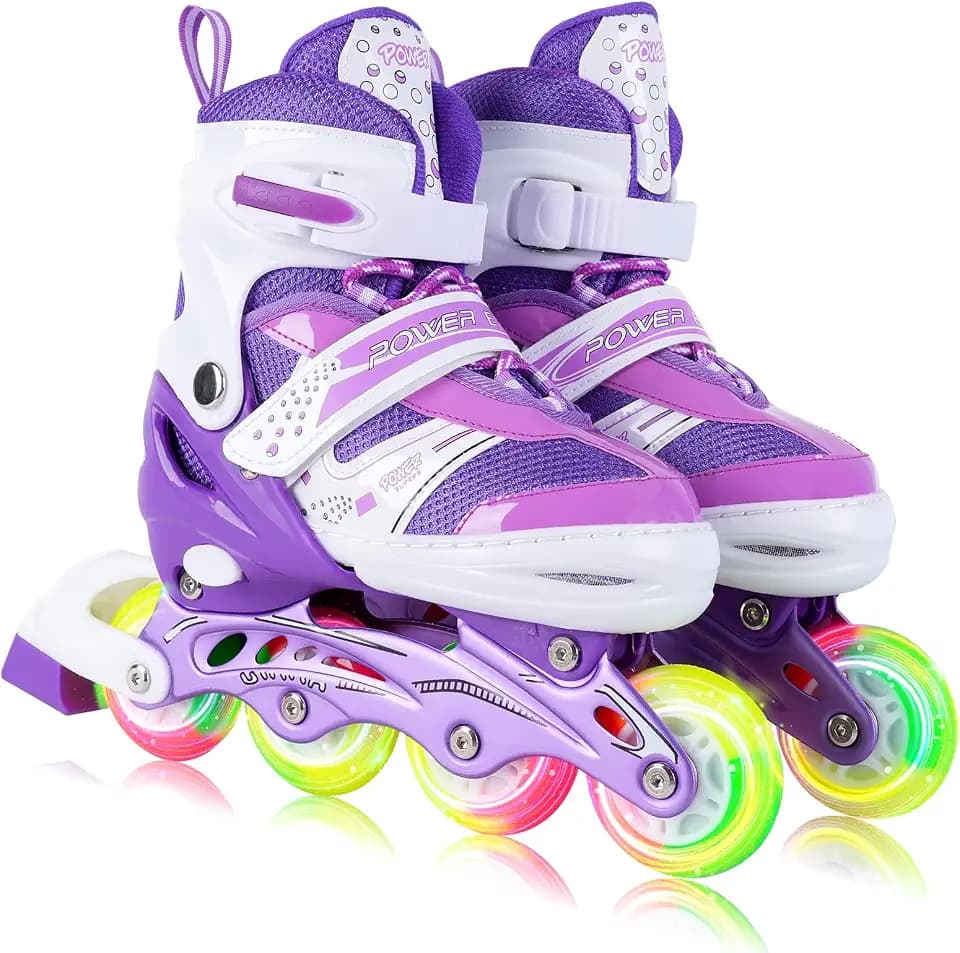 JIFAR Inliner Kinder,Verstellbare Beleuchteten inliner Damen Herren 30-33 34-37,Inline Skates Mädchen Jungen Rollschuhe Kinder Größenverstellbar