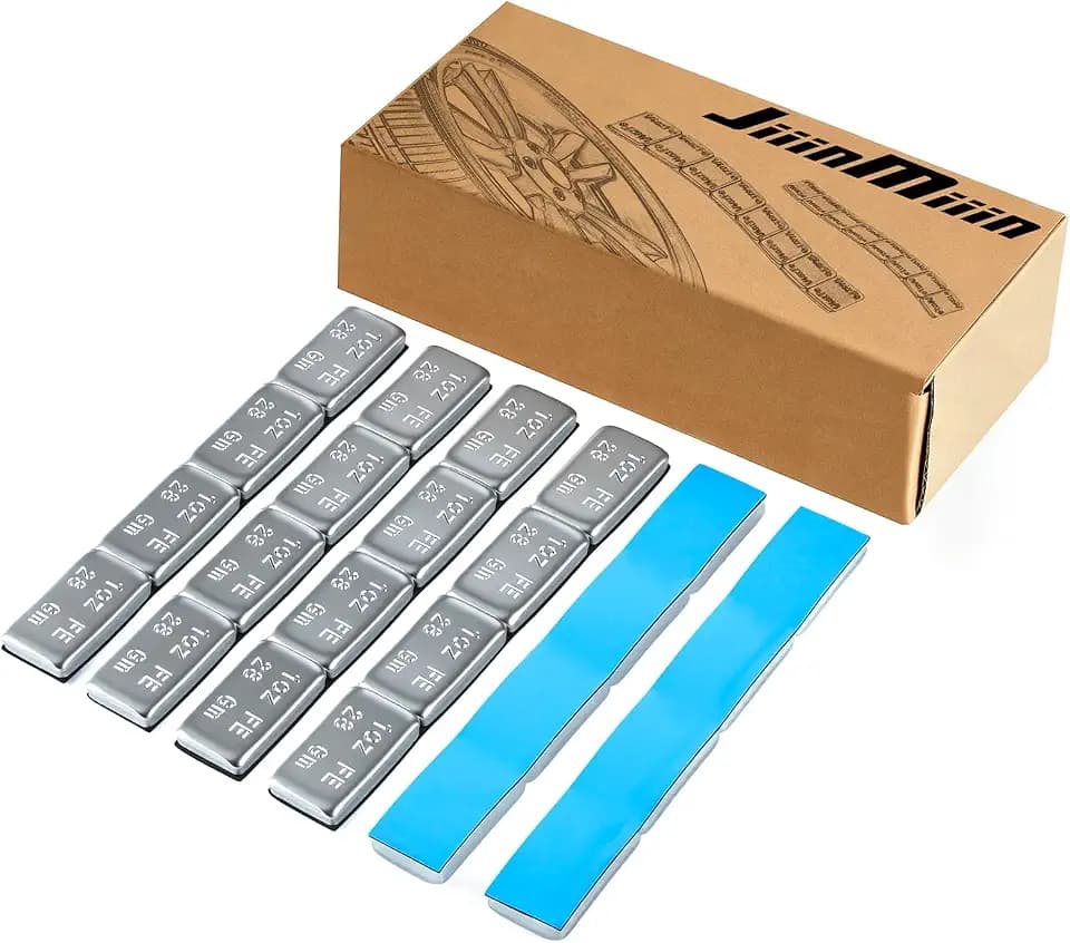 JiiinMiiin 1oz, 72PCS Gray Steel Adhesive Stick on Wheel Weights