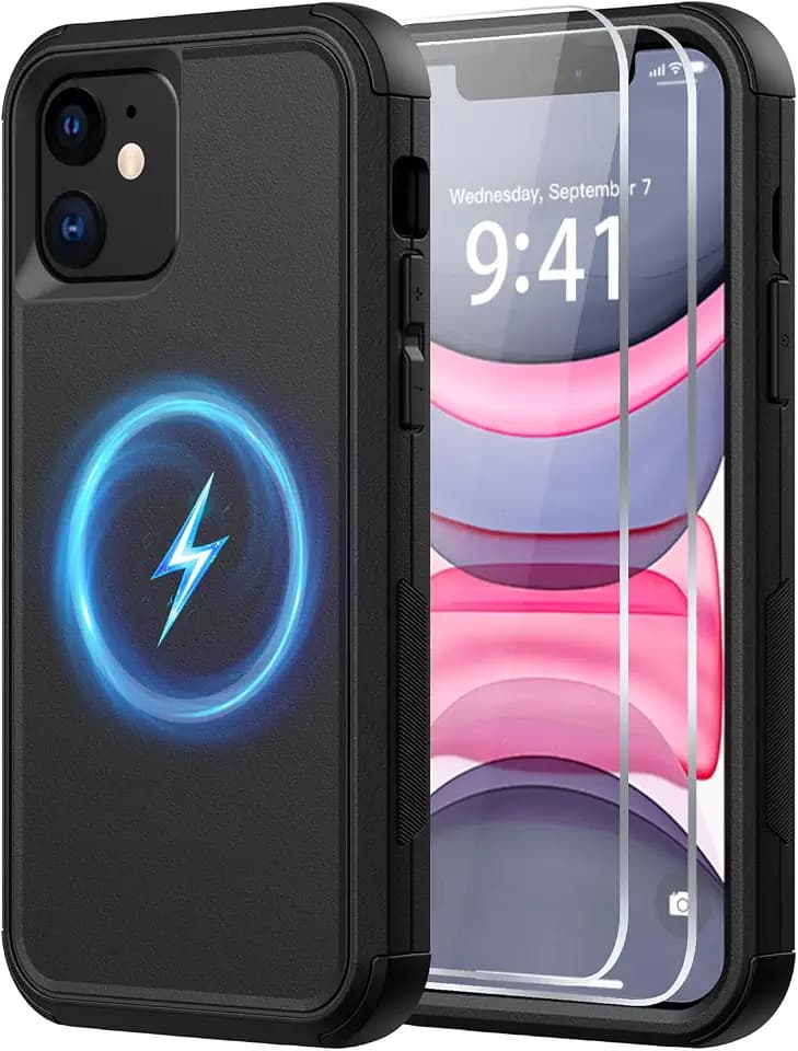 Diverbox for iPhone 11 Case Magnetic,Black
