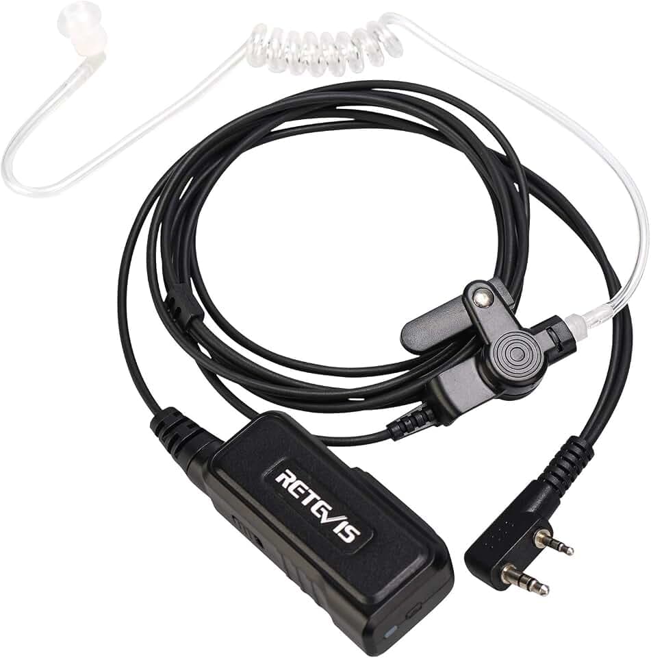 Retevis DSP Noise Reduction Two Way Radio Headset with Mic,Acoustic Tube