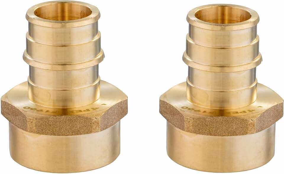 2 piece EFIELD Pex A Expansion 1 inch x 1 inch Female NPT Adapter