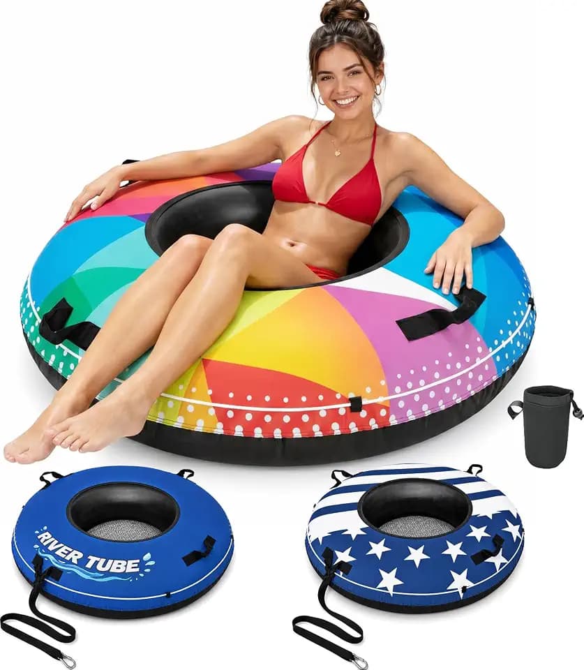 ZEALFEEL River Tube, Heavy Duty Inflatable Float for River Tubing