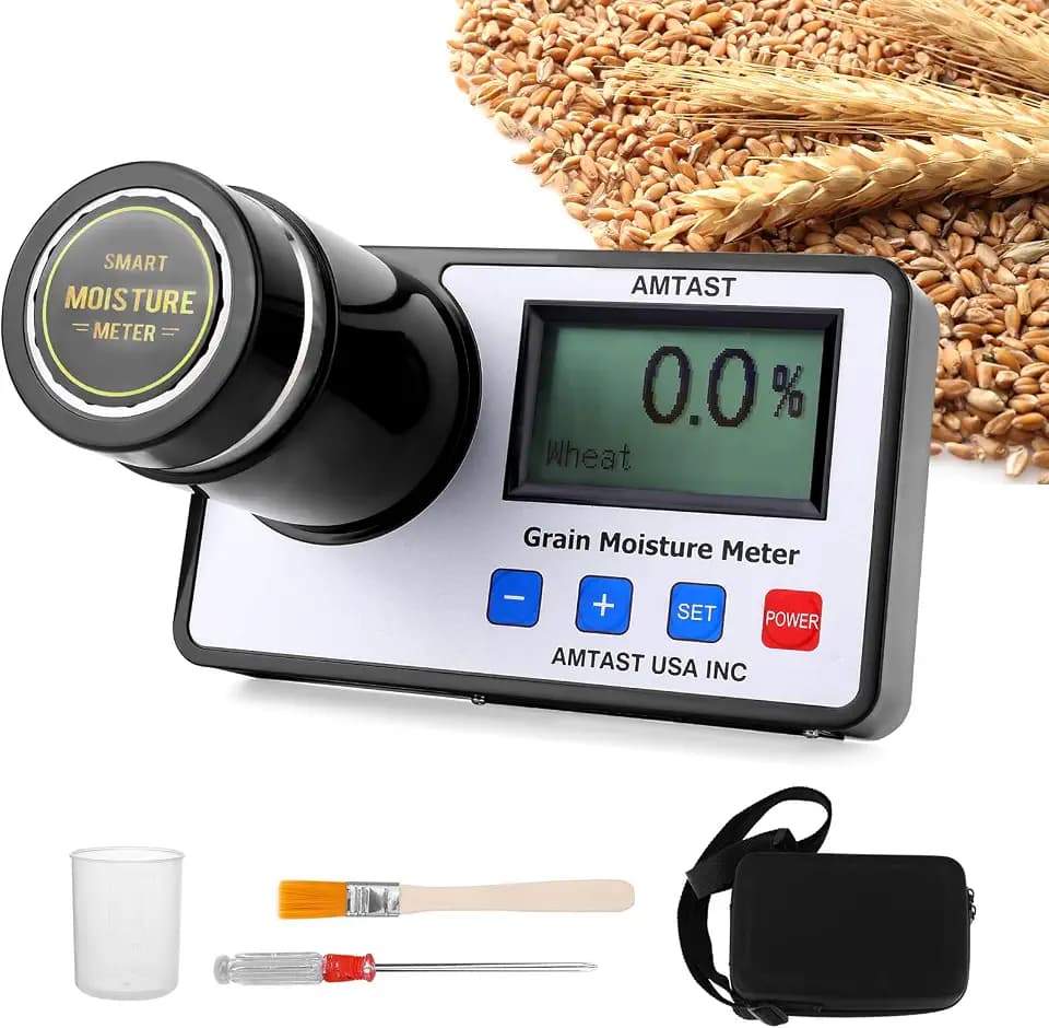 Grain Feuchtigkeitsmessgeräte Smart Grain Moisture Meter für 22 Körner Weizen Mais Kaffee Kakaobohnen Leinsamen Sojabohnen Reis Mandeln Erdnüsse Pergament Kaffee Sesam Sorghum Raps Gerste