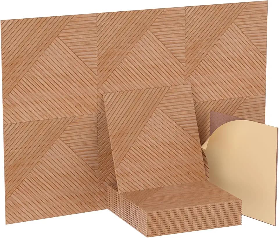 Acoustic Wall Panels 6 Pack 23.6" Self-Adhesive Sound Absorbing Panels