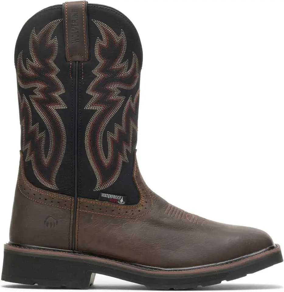 WOLVERINE Men's Rancher Waterproof Steeltoe Square Toe 10in Wellington Work Boot