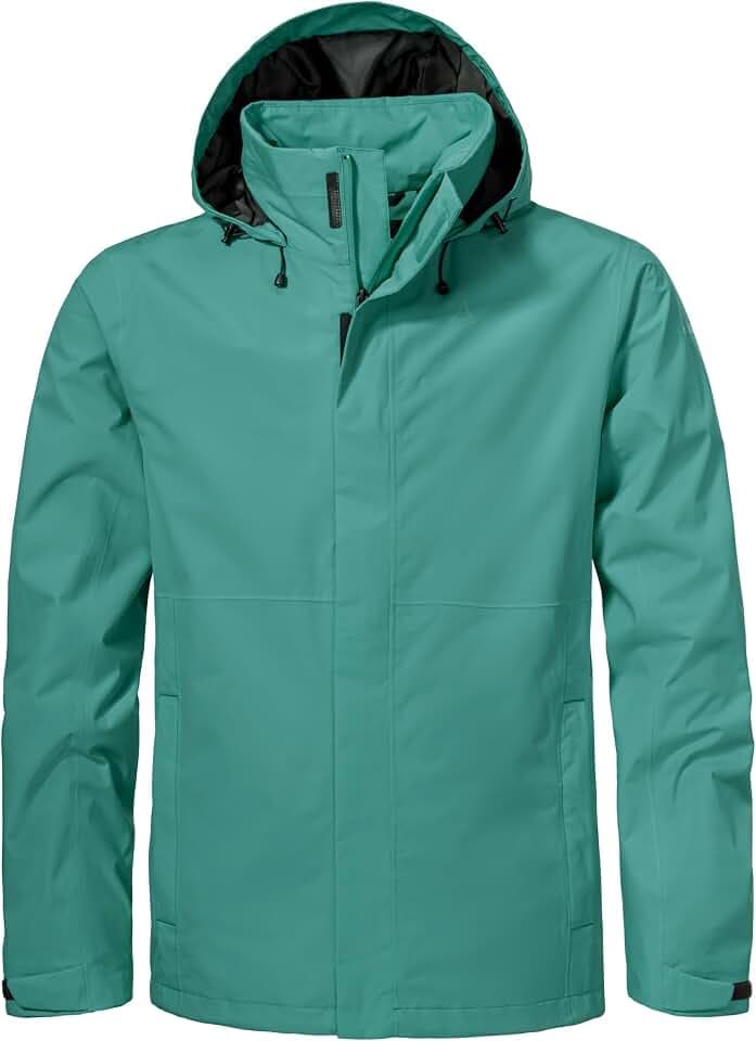 Schöffel Herren Jacket Gmund M, wind- und wasserdichte Regenjacke, atmungsaktive Outdoor Jacke, Wanderjacke mit verstaubarer Kapuze