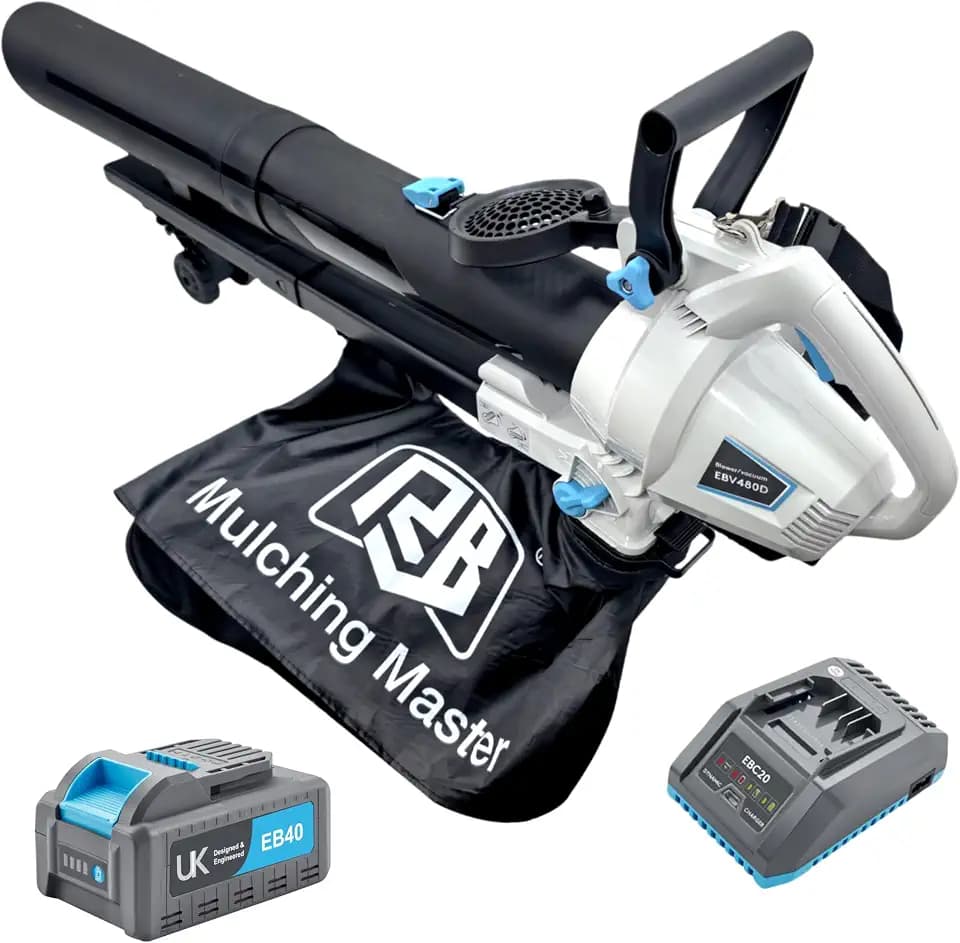 RB 40V Cordless Leaf Blower Vacuum Combo with 4Ah Battery & Fast Charger