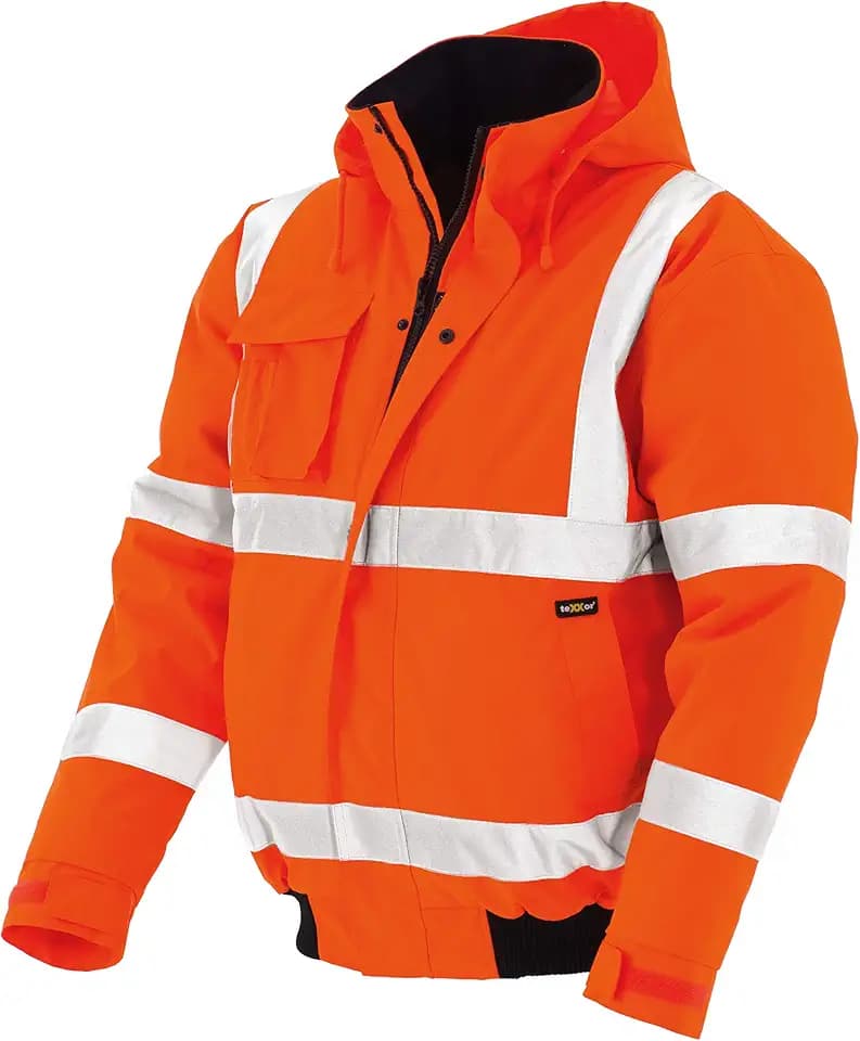 texxor 4119 Warnschutz-Pilotenjacke Whistler wasserdichte, winddichte Arbeitsjacke orange M, S