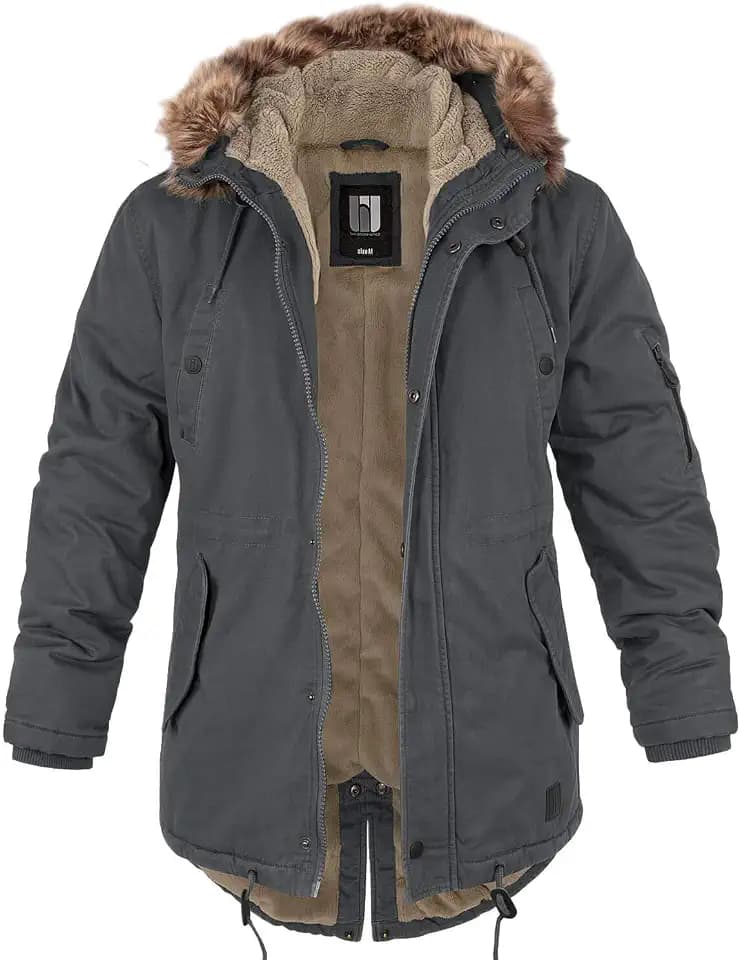 bw-online-shop Winterparka Fishtail mit Futter Herren Parka Jacke