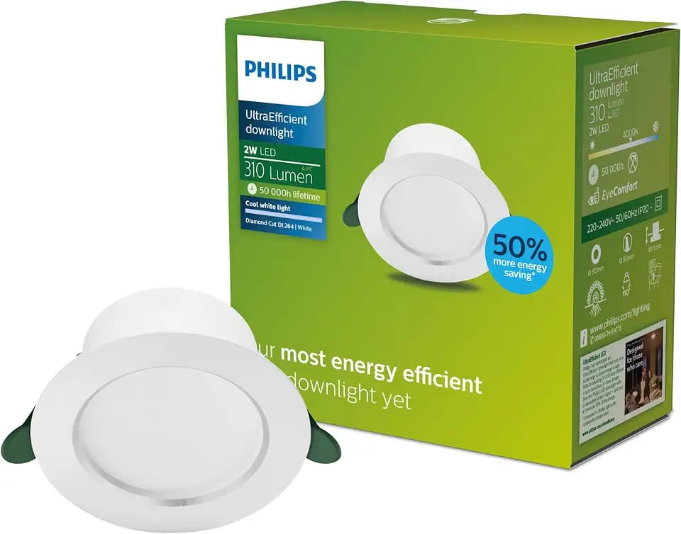 Philips Diamond Cut UltraEffizient Gen. 2 Einbauspot, 90cm, 4000K, 345 Lumen, weiß