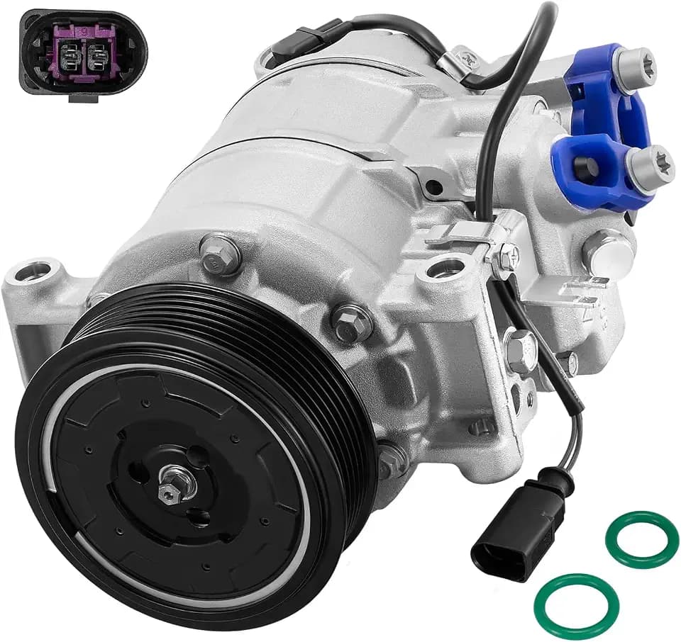 BDFHYK 98350 Air Conditioning A/C Compressor with Clutch Compatible with Audi A4 1.8L 2001-2006 2013-2016,2.0L 2005-2007, A5 2008-2019, A3 A4 A5 A8 Quattro, A4 allroad Q7