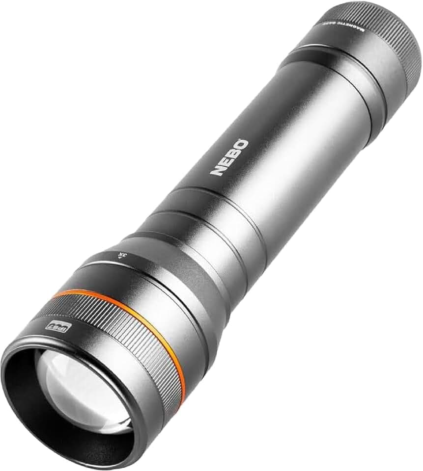 NEBO Newton LED-Taschenlampe, 1000 Lumen, wasserdicht, AA-Batterie, mit Magnetfuß, Schwarz, NEB-FLT-0016-G