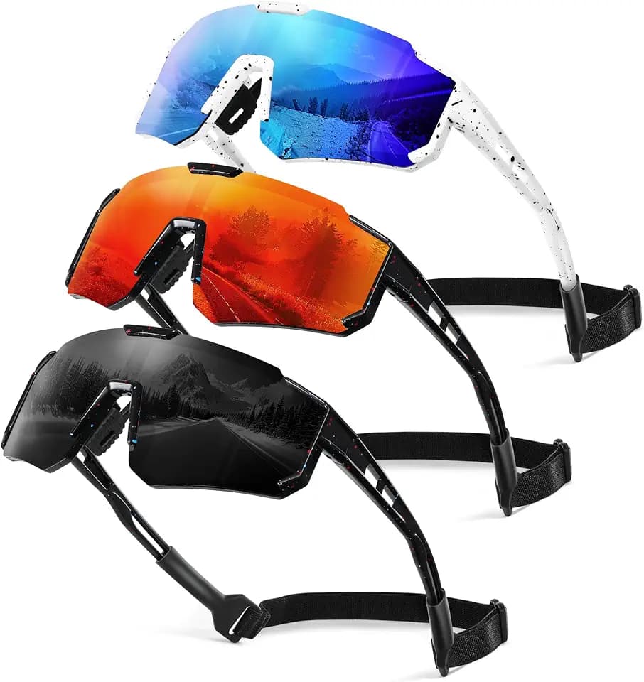 3 Pack Kids Polarized Sunglasses - Youth Baseball Sunglasses for Boys Girls Age 3-12 Sports UV Protection Goggles