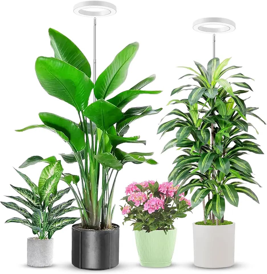 Aokrean 6.3in Grow Lights for Indoor Plants,6000K Full Spectrum Plant Light