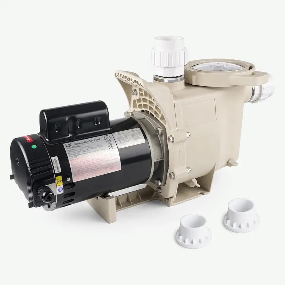 Pool Pump Inground 1HP 6340GPH Single Speed Self-Priming 115V/230V