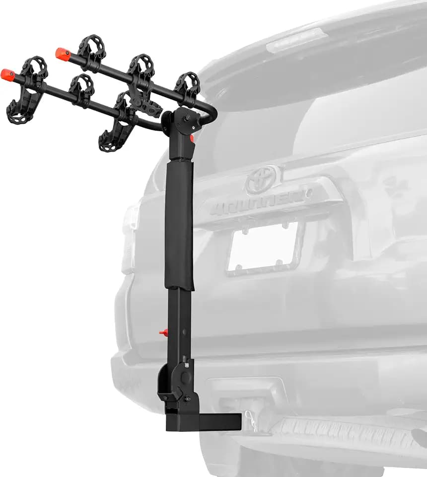 Retrospec Lenox Plus Hitch Mount Bike Rack for Cars Trucks and SUVs | Anti-Wobble Hitch Tightener | Quick-Tilt Trunk Access | Fits 2, 3 or 4 Bikes with 2" Receiver