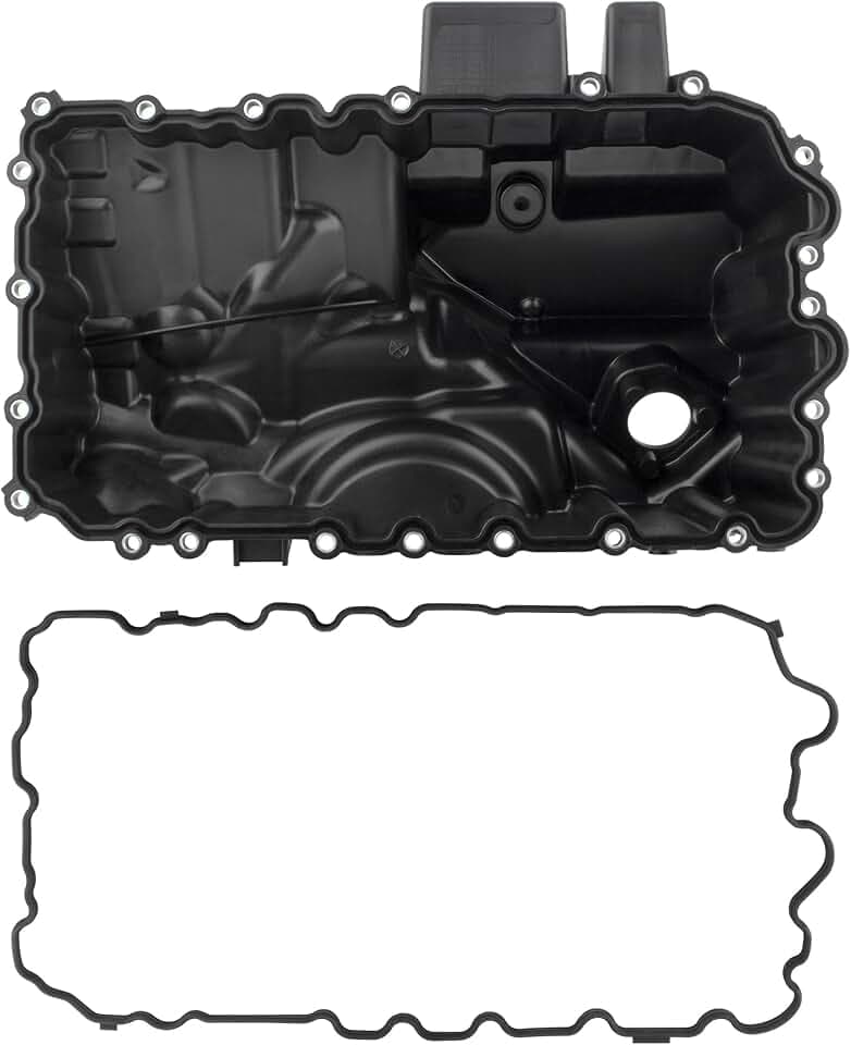 11137618512 Engine Oil Pan with Gasket & Drain Plug for BMW 320i F30 2012-2017 328i F30 2012-2016 428i F32 2014-2016 X1 E84 2013-2015 Z4 E89 2012-2015, 11137606632 11137622125
