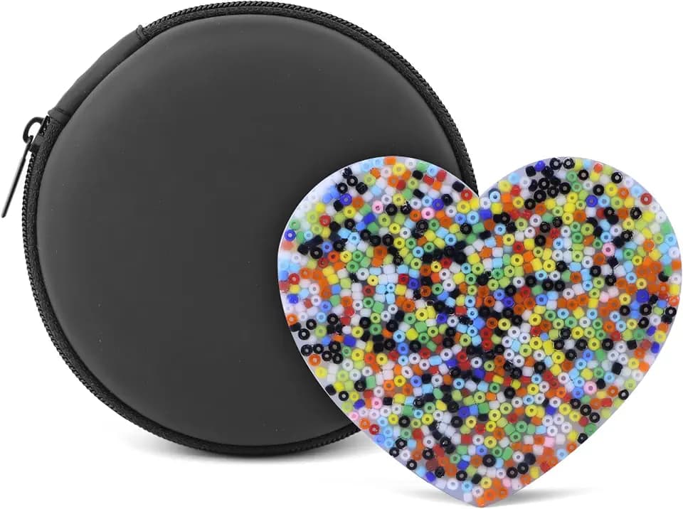Picky Pad 1 Pack - Fidget for Skin Picking with Carrying Case - Trichotillomania Relief Portable Fidgets Picky Pads (1 Count Heart)