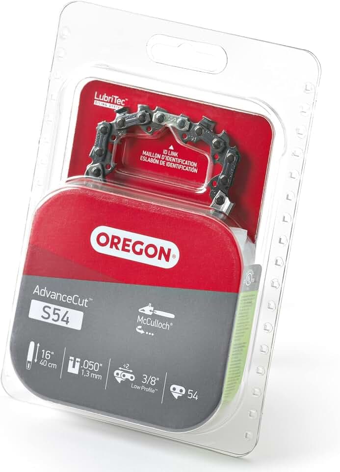 Oregon Chainsaw Chain for 16" Bar, 3/8" LP, .050" Gauge, 54 Drive Links
