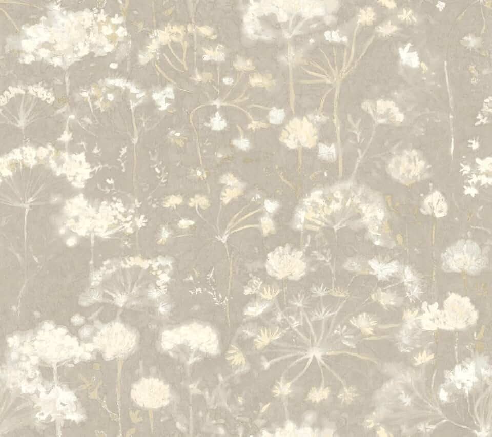 Candice Olson Botanical Fantasy Soft Taupe Peel and Stick Wallpaper