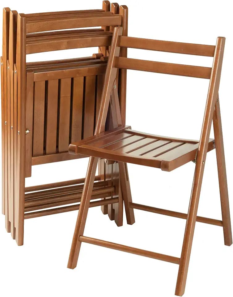 Winsome Robin Folding Chair Set of 4, Teak