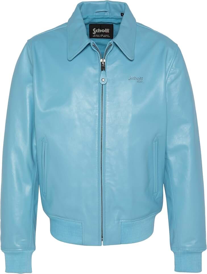 Schott NYC Lässige Jacke mit Reißverschluss und Rand an der Seite