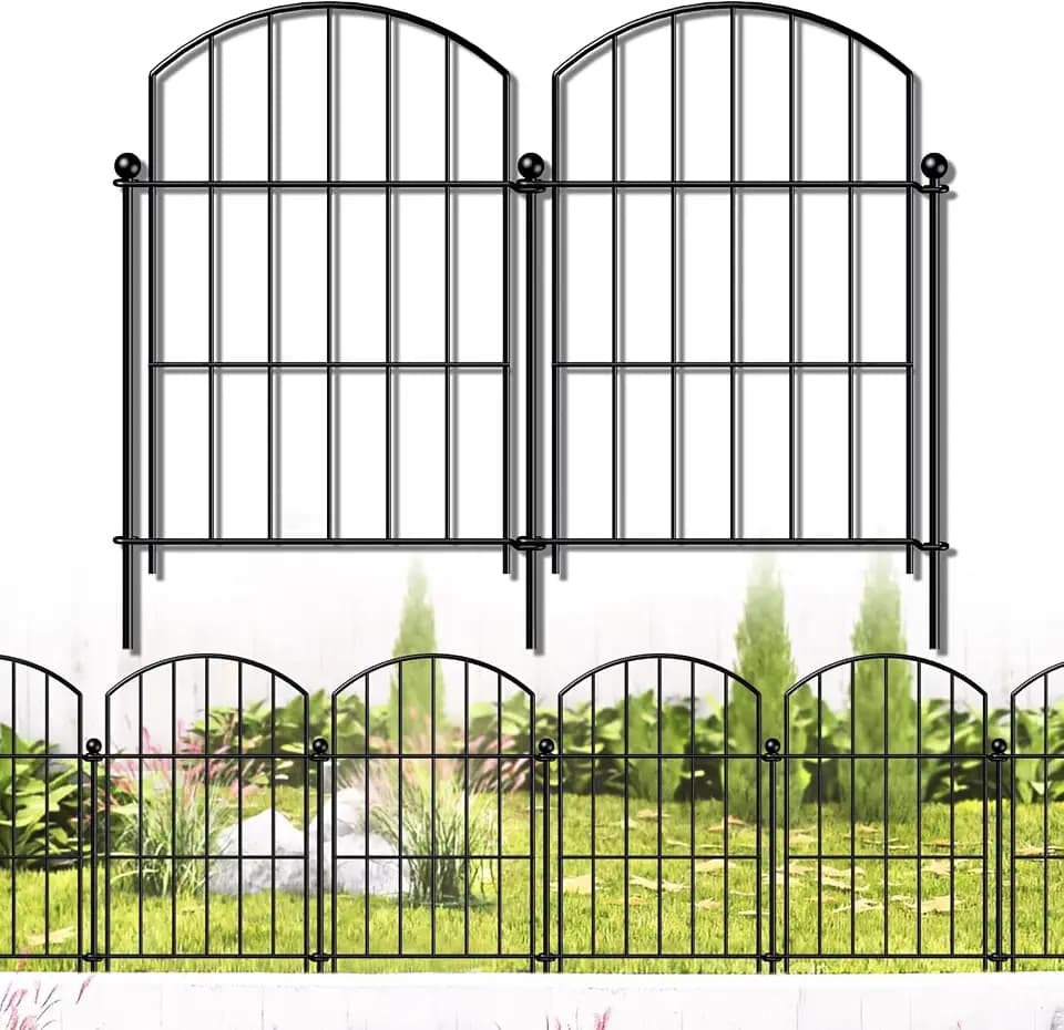 Metal Garden Fence 17 in x 10 ft, Small Animal Barrier Fencing for Pets