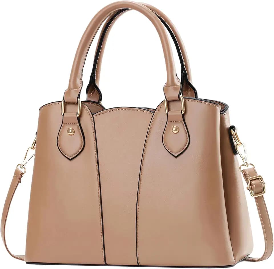 Purses for Women Vegan Leather Crossbody Purse Women's Tote Handbags with Zipper Top-handle Satchel with Strap