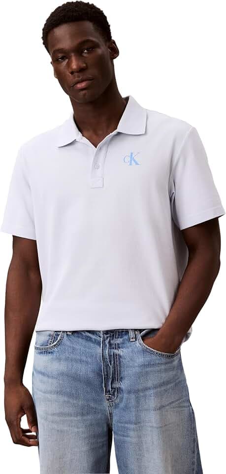 Calvin Klein Herren Ss Easy Monologo Casual Pique Po Lv04rf209g Polos
