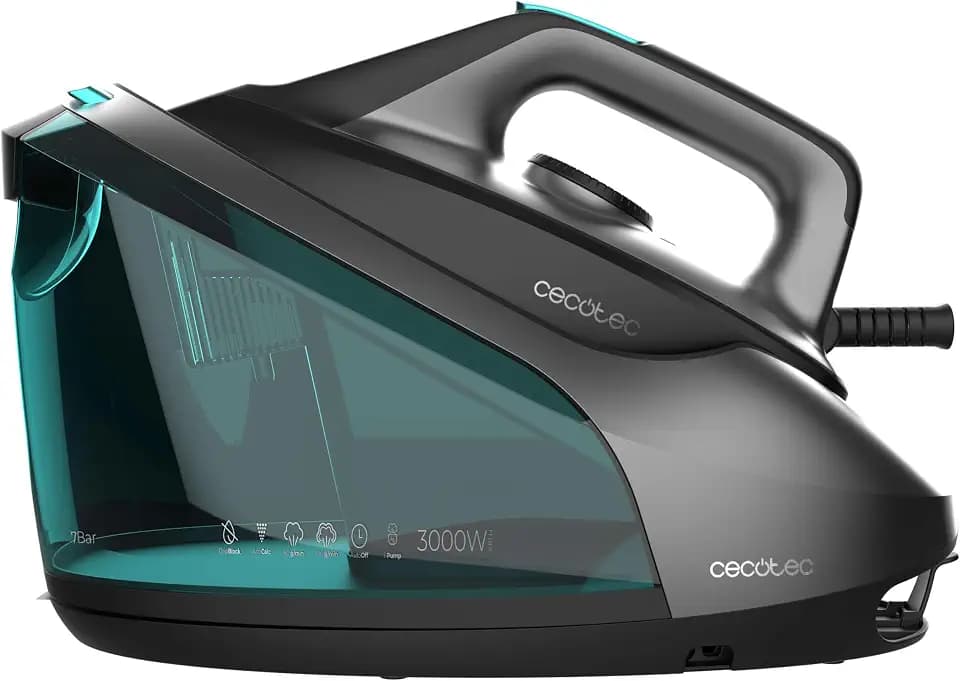 Cecotec Bügelstation IronHero 3000 Station. 3000W, 7 Bar, Ultragleitfähige Keramiksohle, Dampfstoss 400 g/min, 140 g/min Dauerdampf, Tropfstopp und Selbstreinigung