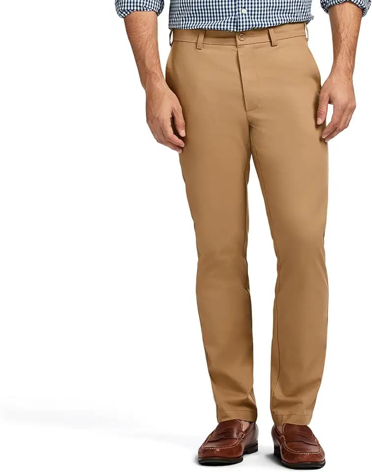 Izod Men's American Chino Flat-Front Straight-Fit Pants