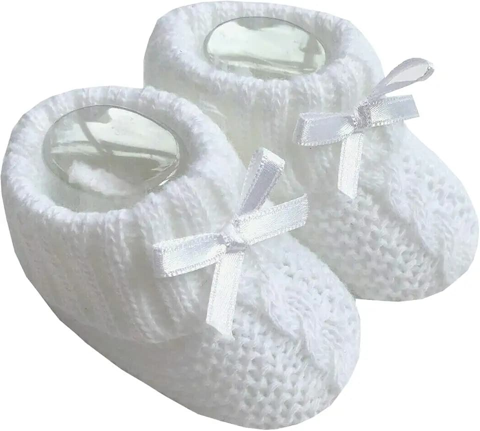 Unisex Baby Weiche,gestrickte Stiefeletten mit Bogen 116-354,1 Paar