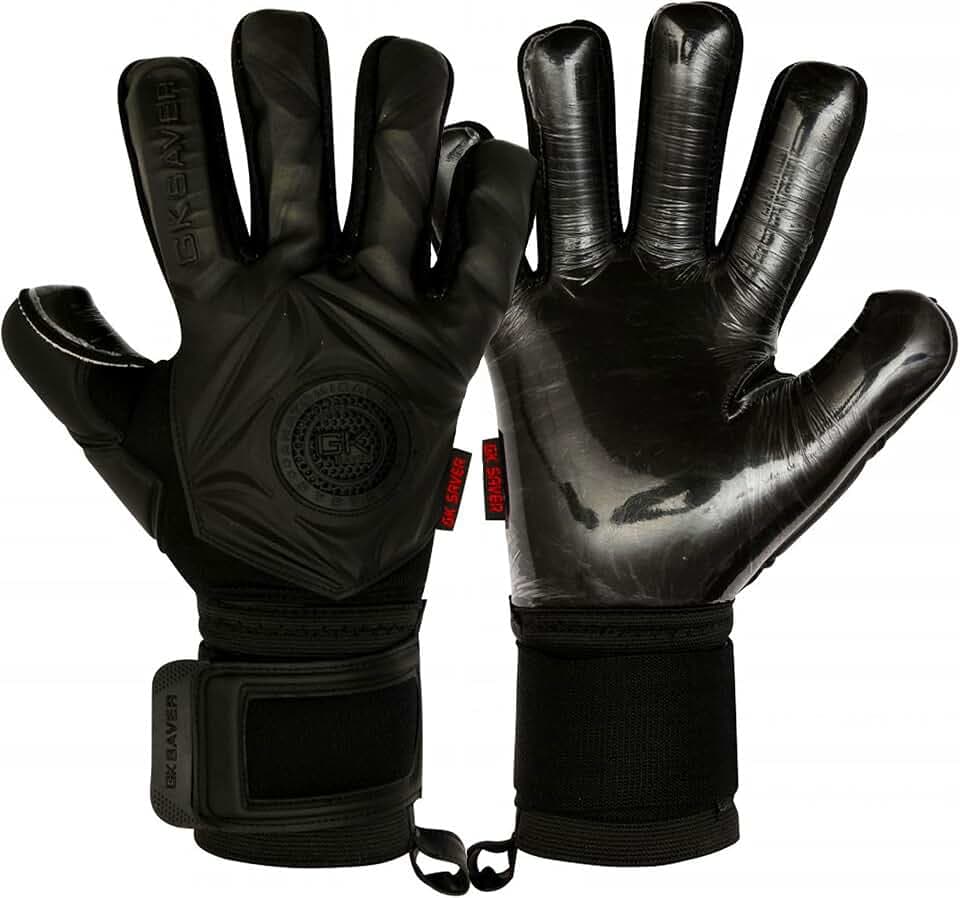 GK Saver Fußball-Torwarthandschuhe, professionelle 3D-Verdunkelung, Torwarthandschuhe (3D Black