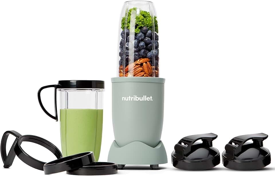 nutribullet Pro 900, Elektrischer Mixer, zerkleinerer, Smoothie Mixer, Multifunktionsmixer, 900w leistung, 900ml und 710ml Becher, Matt Jade, NB910MAJD