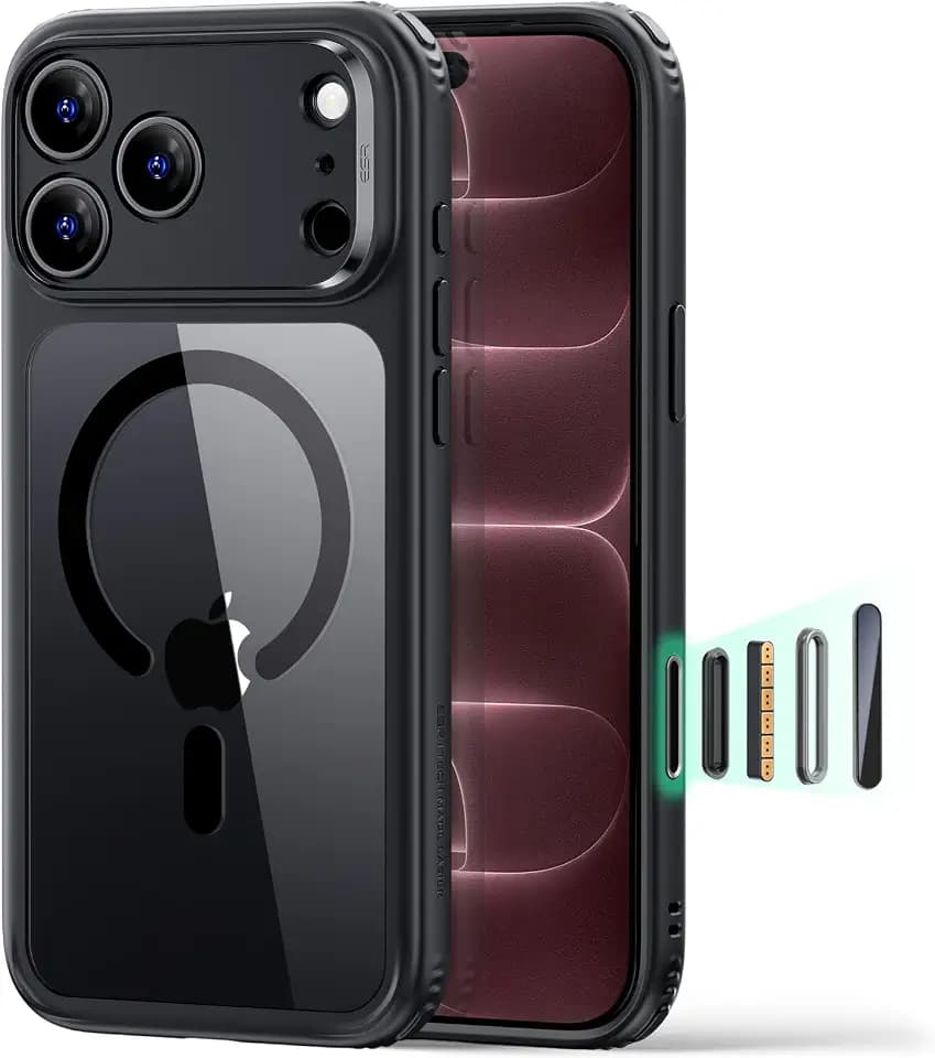ESR Classic Hybrid for iPhone 18 Pro Max/17 Pro Max Case, Clear Black
