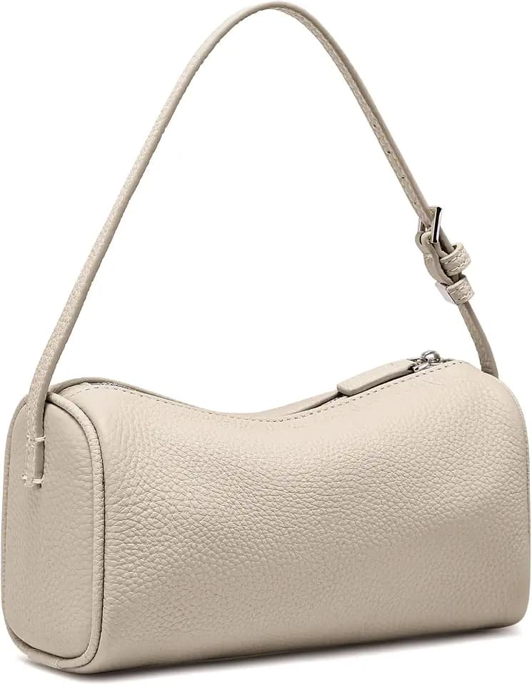 hedexe Small Leather Shoulder Purses for Women: Mini Barrel Evening Crossbody Bags - Designer Trendy Handbags for Ladies
