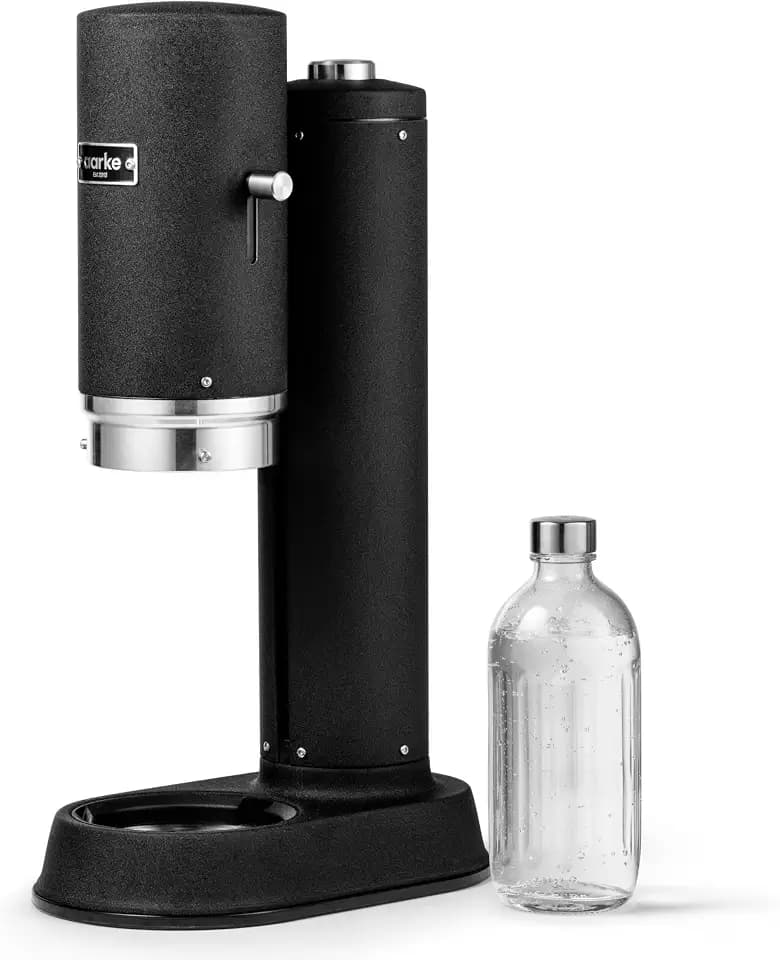 Aarke Carbonator Pro Wassersprudler mit Glasflasche, Mattschwarz Finish