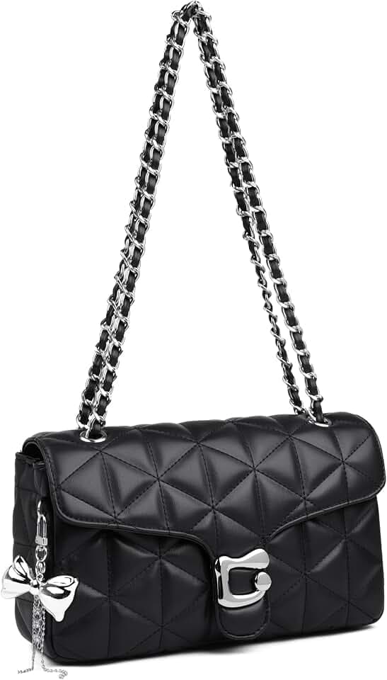 Travistar Quilted Crossbody Bags Purses for Women Chain Shoulder Bag Small