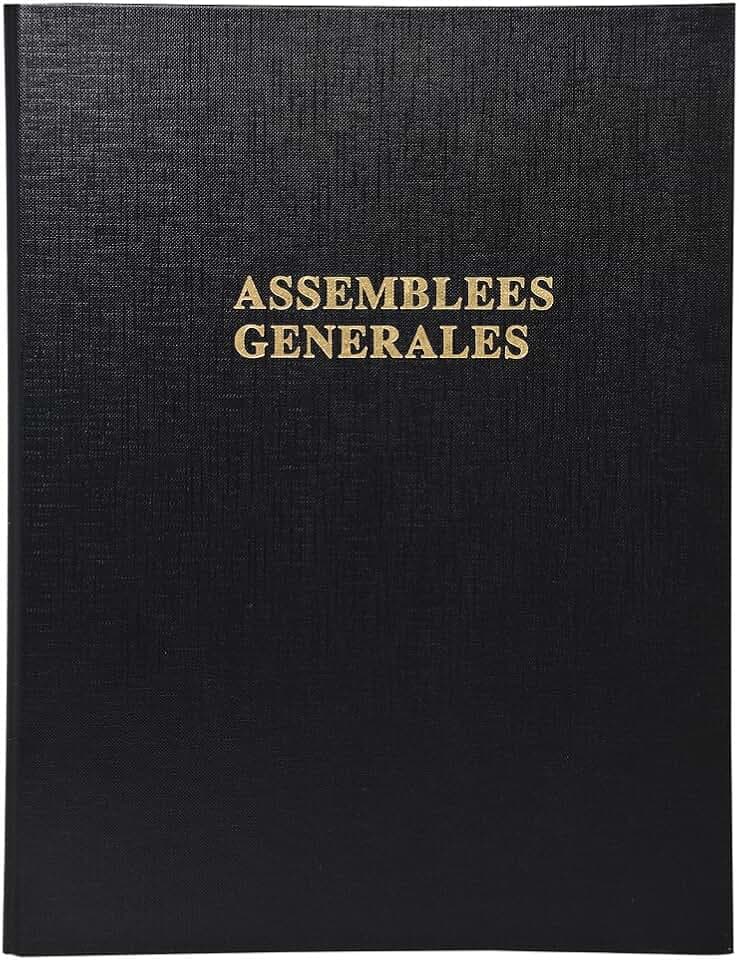 Reliure Registre 29,7x21cm 4 Anneaux avec Recharge (5419e) - Deliberations Assemblees Générales