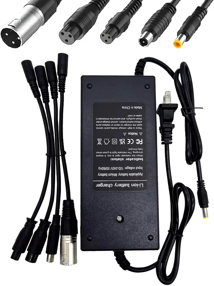 42V 2A (5 Plugs) Universal Pedicab Charger for Jetson,Gotrax,Razor,Brid,Segway, Sisigad,Hiboy,Ninebot 36V Lithium-ion Battery
