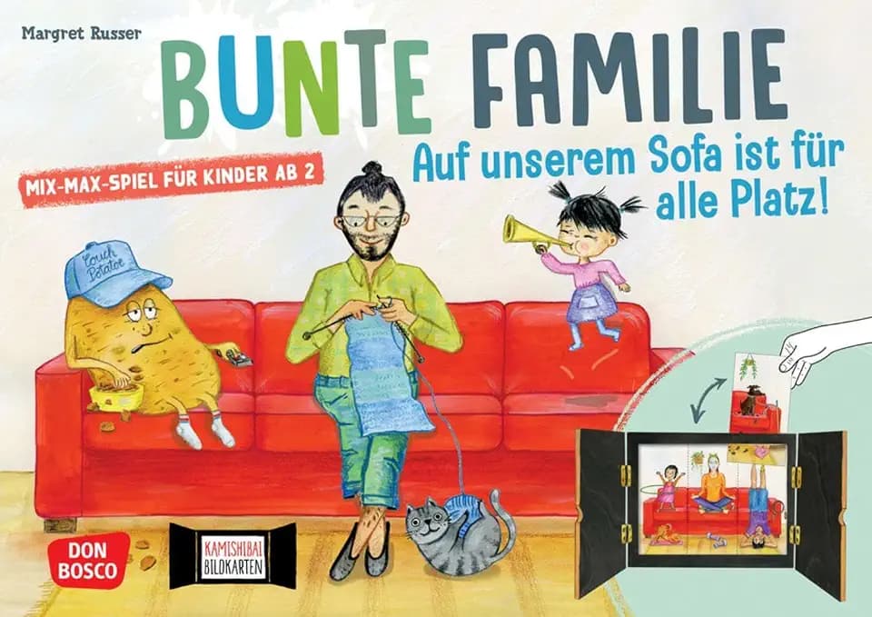 Bunte Familie: Auf unserem Sofa ist für alle Platz. Kamishibai Bildkartenset: Mit dem Erzähltheater über moderne Familienformen, Toleranz und ... (Spiele im Erzähltheater Kamishibai)