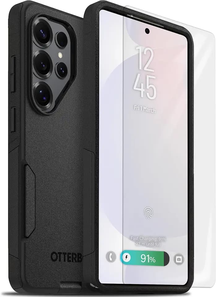 OtterBox Galaxy S26 Ultra Commuter Series Case & Screen Protector, Black