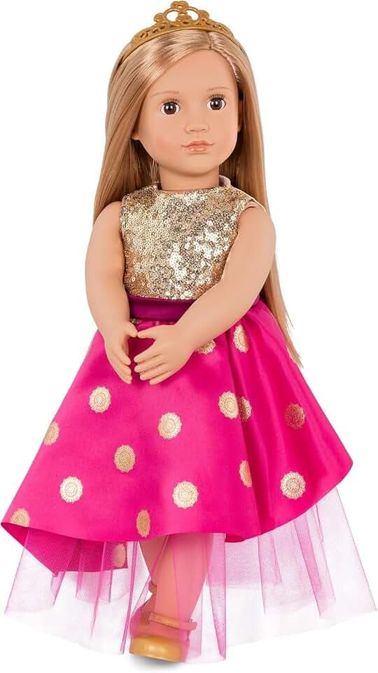 Our Generation Anziehpuppe Sarah mit festlichem Kleid und Krone