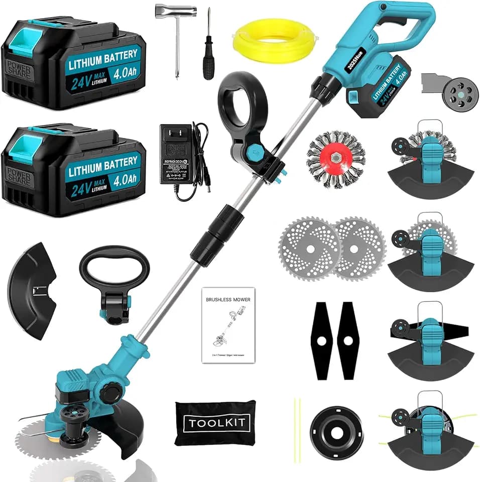 Electric Weed Wacker Cordless, 4 in 1 Weed Eater Battery Powered