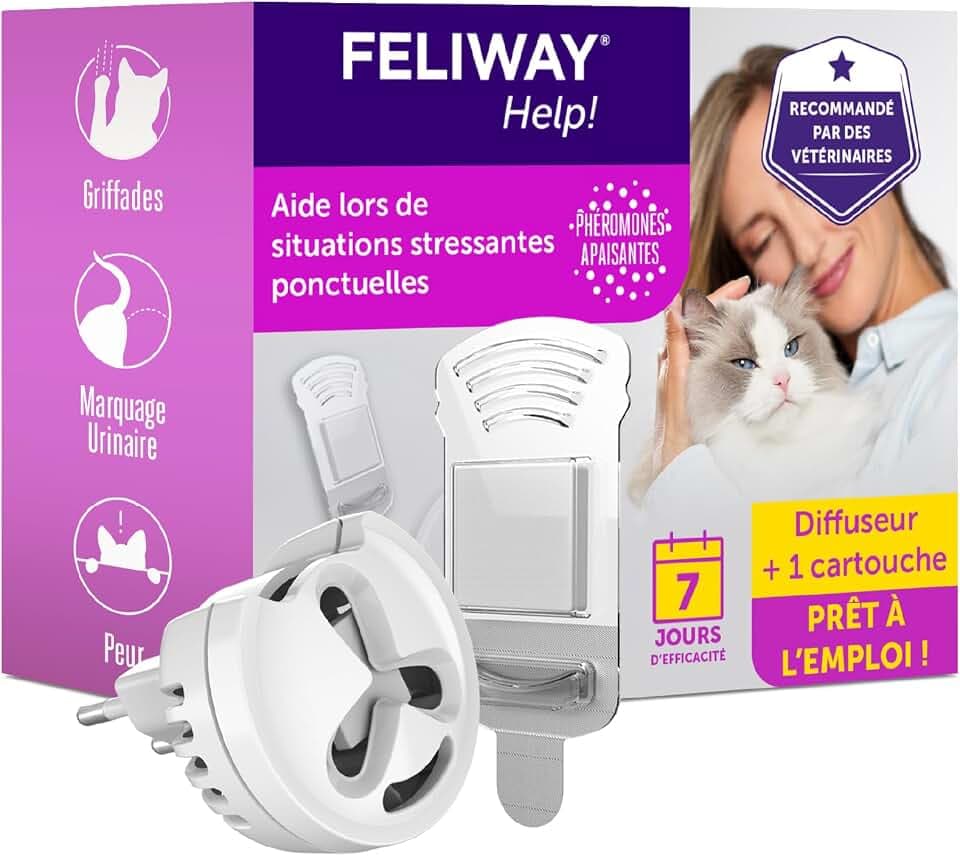 FELIWAY Help! Diffusor + Nachfüllpack für beruhigende Pheromone für Katzen