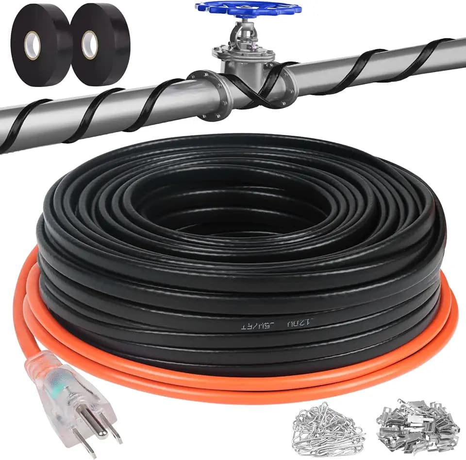 3FT-200FT Pipe Heating Cable for Water Pipes, Heat Tape for Water Pipe