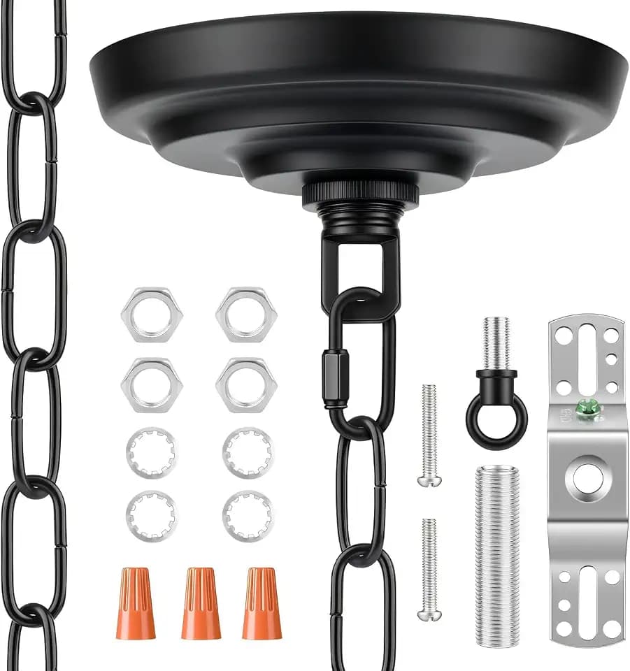 10FT Chandelier Chain with 5.2" Light Canopy Kit, Swag Light Kit