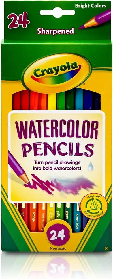 Crayola Watercolor Colored Pencils 24ct, Watercolor Paint Alternative
