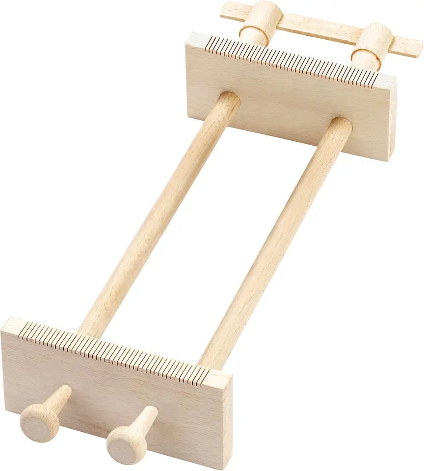 KnorrPrandell 216080006 Webrahmen (zum Weben, von Perlenbänder, 34 x 11,5 x 6 cm, aus Holz, in naturfarben)